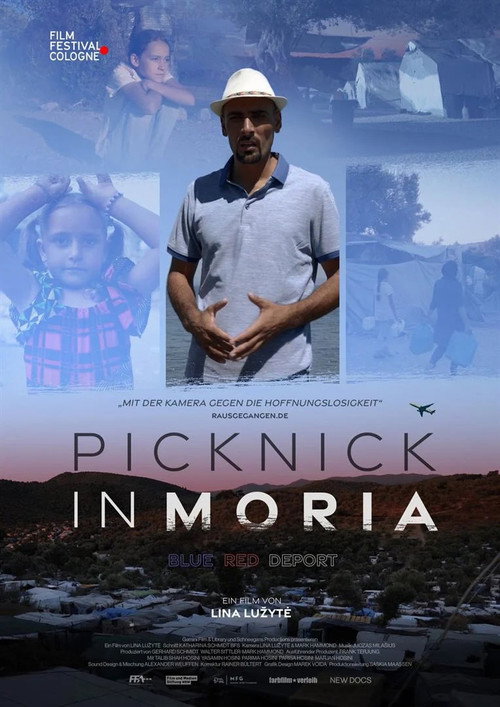 Filmposter: PICKNICK IN MORIA – BLUE RED DEPORT